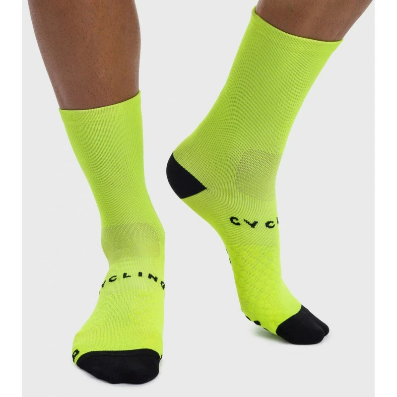 Calzini Ciclimo CUPRON 16cm ALE' DIGITOPRESS Giallo Fluo 2 Calzini Ciclimo CUPRON 16cm ALE' DIGITOPRESS Giallo Fluo - immagine 2
