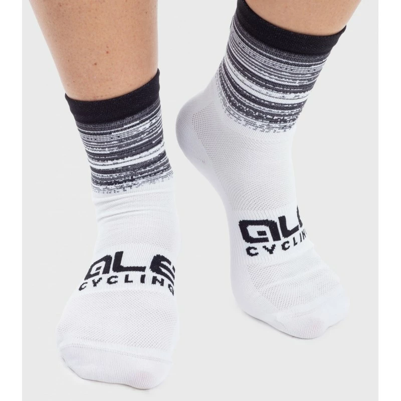 Calzini Ciclimo Q-SKIN 16cm ALE' SCANNER Bianco-nero 2 Calzini Ciclimo Q-SKIN 16cm ALE' SCANNER Bianco-nero - immagine 2
