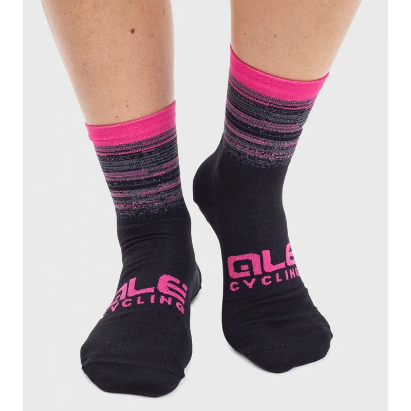 Calzini Ciclimo Q-SKIN 16cm ALE' SCANNER Nero-ciclamino 2 Calzini Ciclimo Q-SKIN 16cm ALE' SCANNER Nero-ciclamino - immagine 2