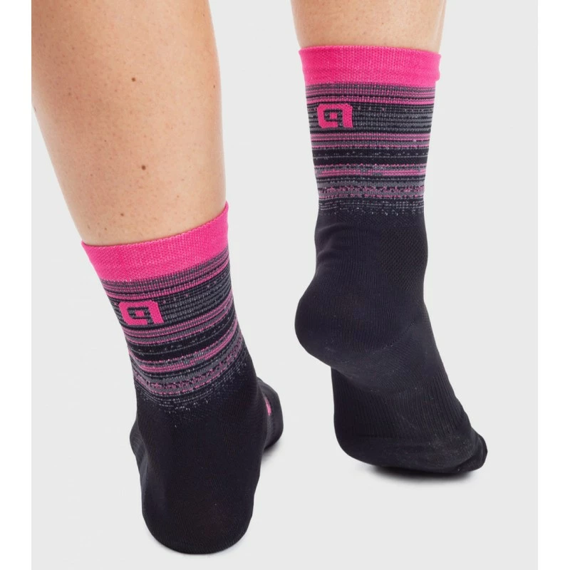 Calzini Ciclimo Q-SKIN 16cm ALE' SCANNER Nero-ciclamino 3 Calzini Ciclimo Q-SKIN 16cm ALE' SCANNER Nero-ciclamino - immagine 3