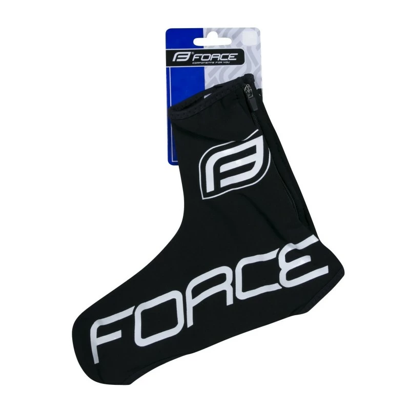 Copriscarpe Ciclismo FORCE LYCRA TERMO ROAD Nero 3 Copriscarpe Ciclismo FORCE LYCRA TERMO ROAD Nero - immagine 3