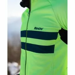 Giacca SANTINI Invernale ANTIPIOGGIA COLORE HALO Verde -Vendite Caschi bici giacca santini invernale antipioggia colore halo verde 4