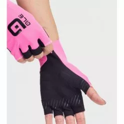 Guanti Estivi Ciclismo ALE' VELOCISSIMO Rosa Fluo-nero -Vendite Caschi bici guanti estivi ciclismo ale velocissimo rosa fluo nero 3