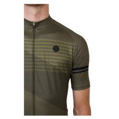 Maglia Bici Ciclismo AGU STRIPED Manica Corta Verdone