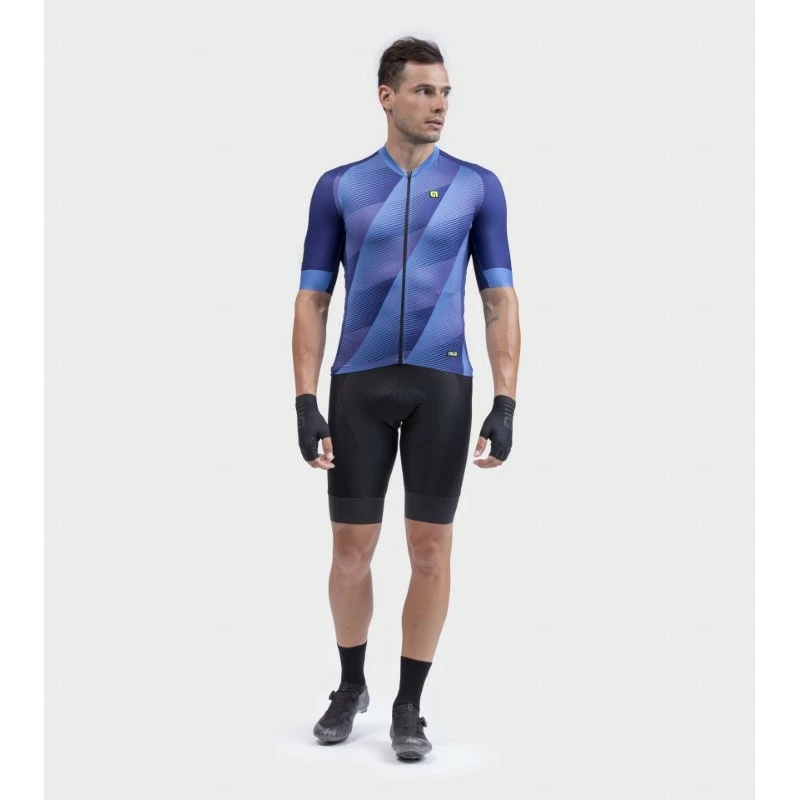 Maglia Ciclismo ALE' PR-R SQUARE Blu 1 Maglia Ciclismo ALE' PR-R SQUARE Blu