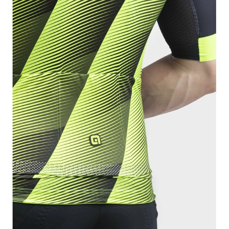 Maglia Ciclismo ALE' PR-R SQUARE Giallo Fluo 4 Maglia Ciclismo ALE' PR-R SQUARE Giallo Fluo - immagine 4