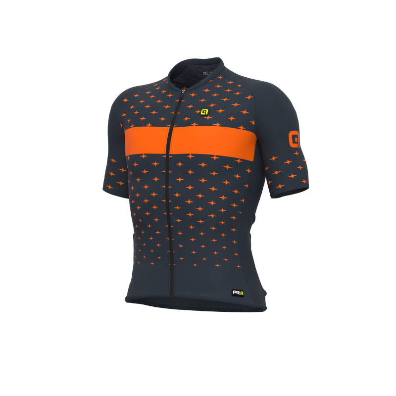 Maglia Ciclismo ALE' PR-R STARS Grigio-arancio 1 Maglia Ciclismo ALE' PR-R STARS Grigio-arancio
