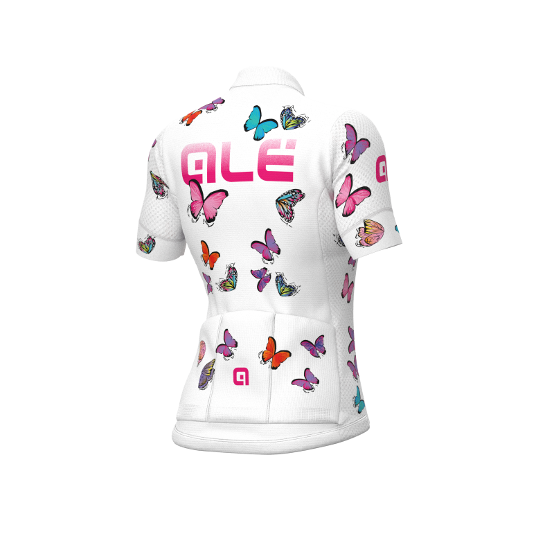 Maglia Ciclismo Donna ALE' PR-R BUTTERFLY Bianco 2 Maglia Ciclismo Donna ALE' PR-R BUTTERFLY Bianco - immagine 2