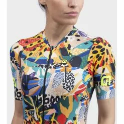 Maglia Ciclismo Donna ALE' PR-R KENYA Giallo -Vendite Caschi bici maglia ciclismo donna ale pr r kenya giallo 4