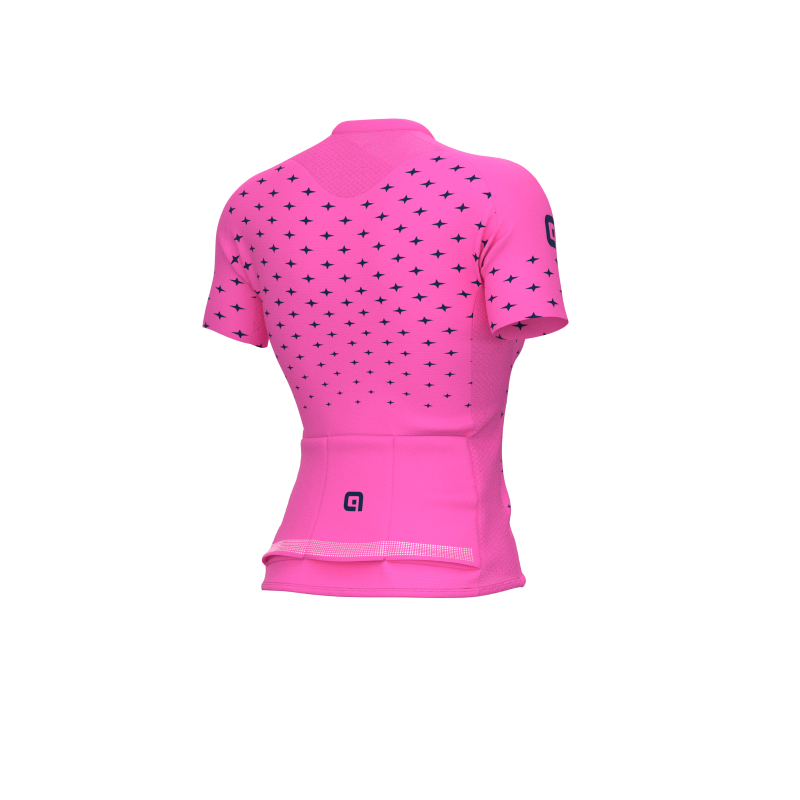 Maglia Ciclismo Donna ALE' PR-R STARS Rosa Flu-blu Marino 2 Maglia Ciclismo Donna ALE' PR-R STARS Rosa Flu-blu Marino - immagine 2