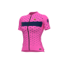 Maglia Ciclismo Donna ALE' PR-R STARS Rosa Flu-blu Marino
