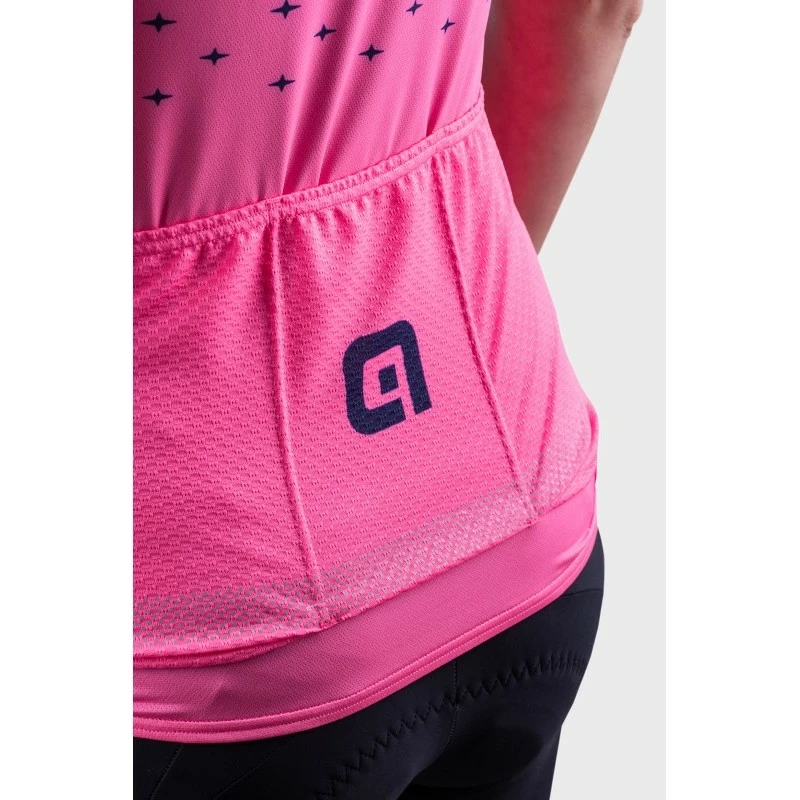 Maglia Ciclismo Donna ALE' PR-R STARS Rosa Flu-blu Marino 5 Maglia Ciclismo Donna ALE' PR-R STARS Rosa Flu-blu Marino - immagine 5