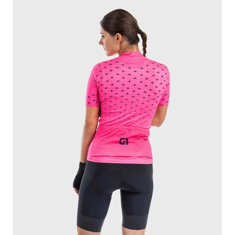 Maglia Ciclismo Donna ALE' PR-R STARS Rosa Flu-blu Marino 7 Maglia Ciclismo Donna ALE' PR-R STARS Rosa Flu-blu Marino - immagine 7