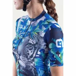 Maglia Ciclismo Donna ALE' PR-R TIGER Blu-azzurro -Vendite Caschi bici maglia ciclismo donna ale pr r tiger blu azzurro 1