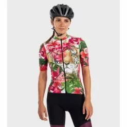 Maglia Ciclismo Donna ALE' PR-R TIGER Rosa-verde -Vendite Caschi bici maglia ciclismo donna ale pr r tiger rosa verde 3