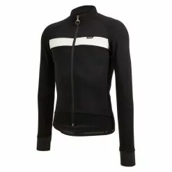 Maglia Ciclismo Invernale SANTINI Maniche Lunghe ADAPT WOOL Nero