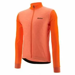 Maglia Ciclismo Invernale SANTINI Maniche Lunghe COLORE PURO Arancio -Vendite Caschi bici maglia ciclismo invernale santini maniche lunghe colore puro arancio 3