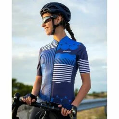 Maglia Ciclismo SANTINI GIADA OPTIC Donna BL -Vendite Caschi bici maglia ciclismo santini giada optic donna bl 3