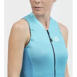Maglia Ciclismo Senza Maniche Donna ALE' SOLID LEVEL Turchese -Vendite Caschi bici maglia ciclismo senza maniche donna ale solid level turchese 4