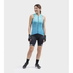 Maglia Ciclismo Senza Maniche Donna ALE' SOLID LEVEL Turchese -Vendite Caschi bici maglia ciclismo senza maniche donna ale solid level turchese 6