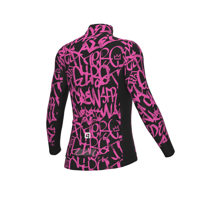 Maglia Invernale Ciclismo Donna ALE' SOLID RIDE Rosa Fluo 2023 2 Maglia Invernale Ciclismo Donna ALE' SOLID RIDE Rosa Fluo 2023 - immagine 2