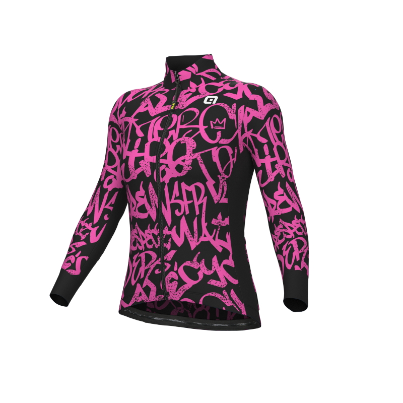 Maglia Invernale Ciclismo Donna ALE' SOLID RIDE Rosa Fluo 2023 1 Maglia Invernale Ciclismo Donna ALE' SOLID RIDE Rosa Fluo 2023