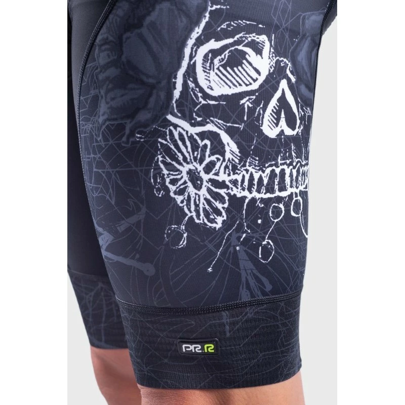 Pantaloncini Ciclismo ALE' PR-R SKULL Nero 4 Pantaloncini Ciclismo ALE' PR-R SKULL Nero - immagine 4