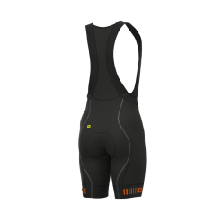 Pantaloncini Ciclismo ALE' PR-R STRADA Nero-arancio Fluo
