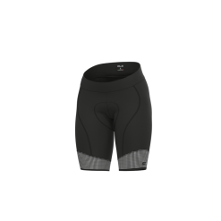 Pantaloncini Ciclismo Donna Senza Bretelle ALE' PR-S MASTER 2.0 Nero-bianco