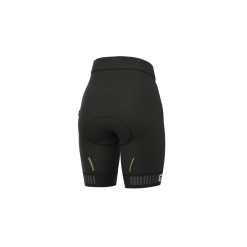 Pantaloncini Ciclismo Donna Senza Bretelle ALE' SOLID TRAGUARDO Nero-bianco