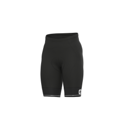 Pantaloncini Ciclismo Senza Bretelle ALE' SOLID CORSA Nero-bianco