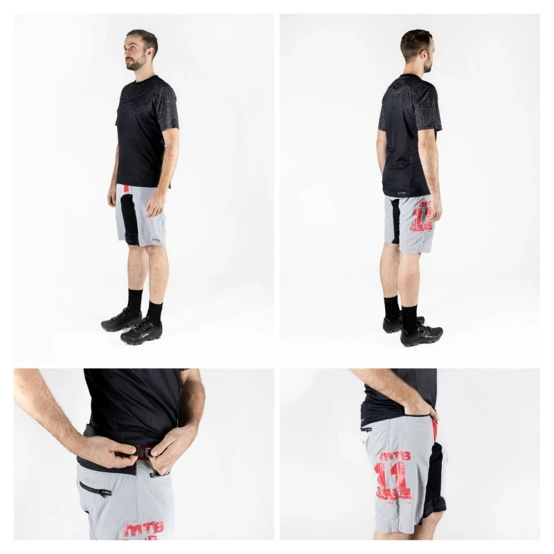 Pantaloncini MTB FORCE 11 W Con Fondello In Gel GRIGIO 5 Pantaloncini MTB FORCE 11 W Con Fondello In Gel GRIGIO - immagine 5