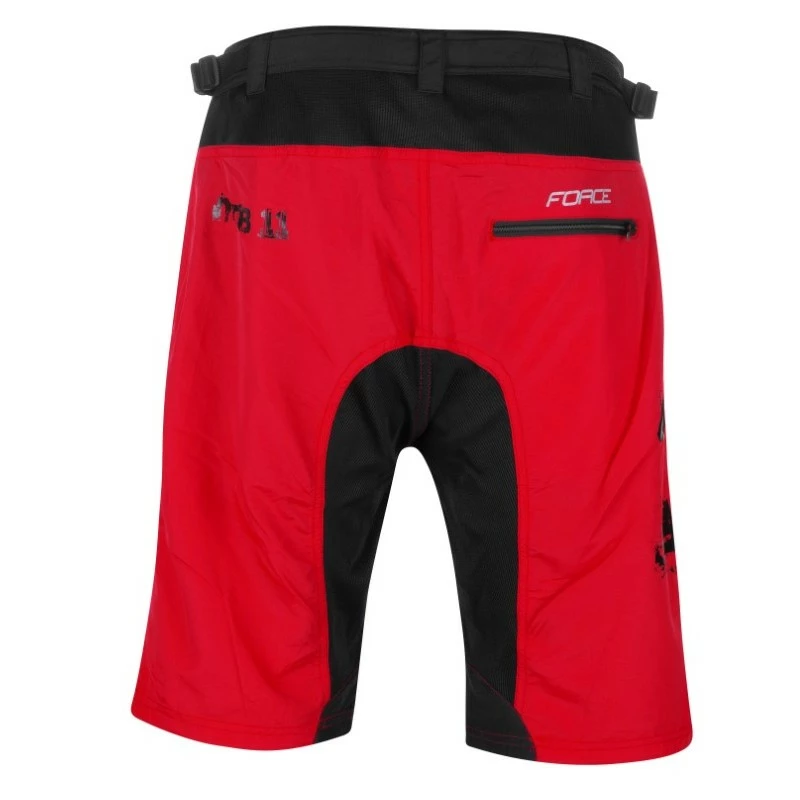 Pantaloncini MTB FORCE 11 W Con Fondello In Gel ROSSO 2 Pantaloncini MTB FORCE 11 W Con Fondello In Gel ROSSO - immagine 2