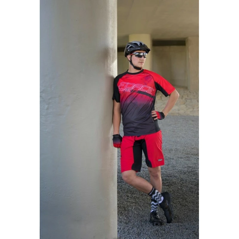 Pantaloncini MTB FORCE 11 W Con Fondello In Gel ROSSO 7 Pantaloncini MTB FORCE 11 W Con Fondello In Gel ROSSO - immagine 7