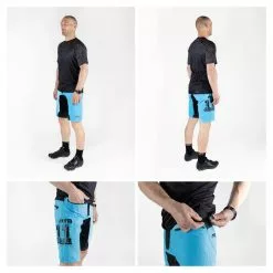 Pantaloncini MTB FORCE 11 W Con Fondello In Gel BLU -Vendite Caschi bici pantaloncini mtb force 11 w con fondello in gel blu 3