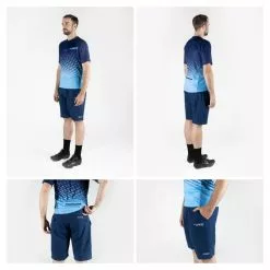 Pantaloni MTB FORCE F BLADE Con Fondello Gel BLU -Vendite Caschi bici pantaloni mtb force f blade con fondello gel blu 3