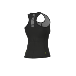 Top Donna Ciclismo ALE' SOLID COLOR BLOCK Nero